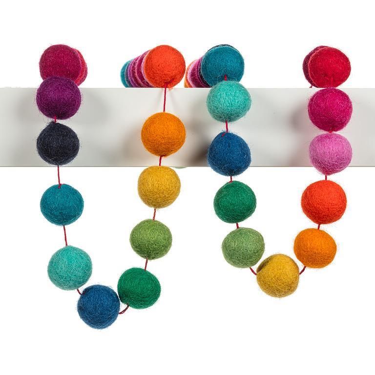 Rainbow Pom Pom Garland