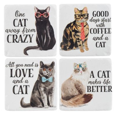 Cat Coaster Set of 4