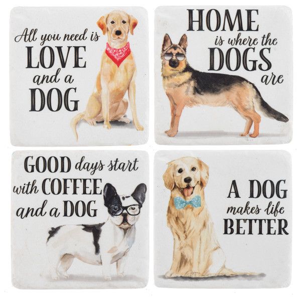 Dog Coaster Set of 4