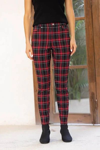 Red Glen Check Pant 