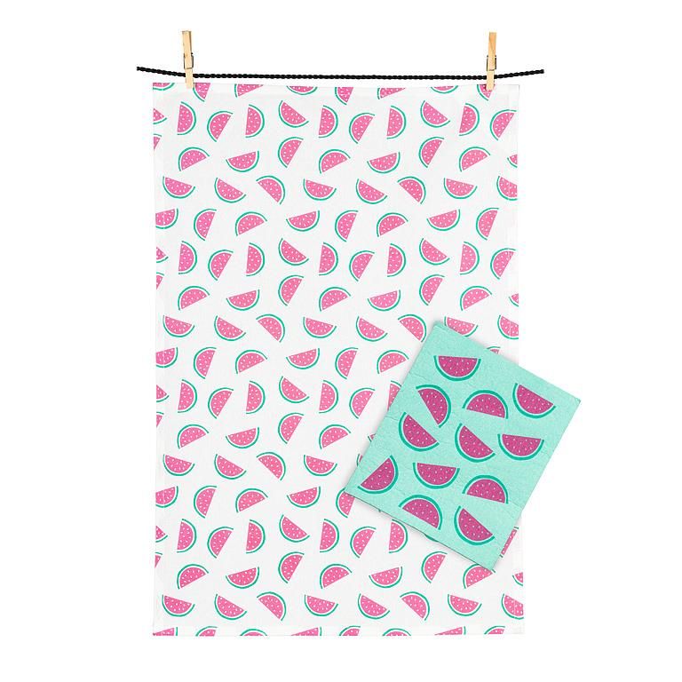 Swedish Dishcloth/Towel Set , Style: Watermelon