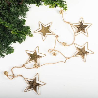 Gold Metal Stars Garland