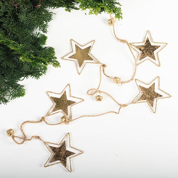 Gold Metal Stars Garland