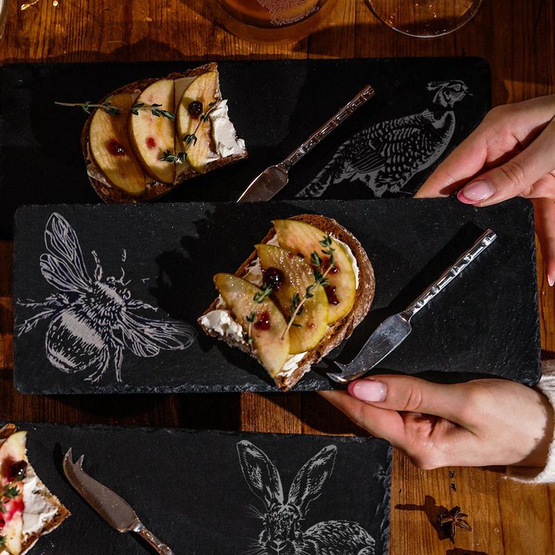 Single Mini Slate Cheese Board &amp; Knife Set