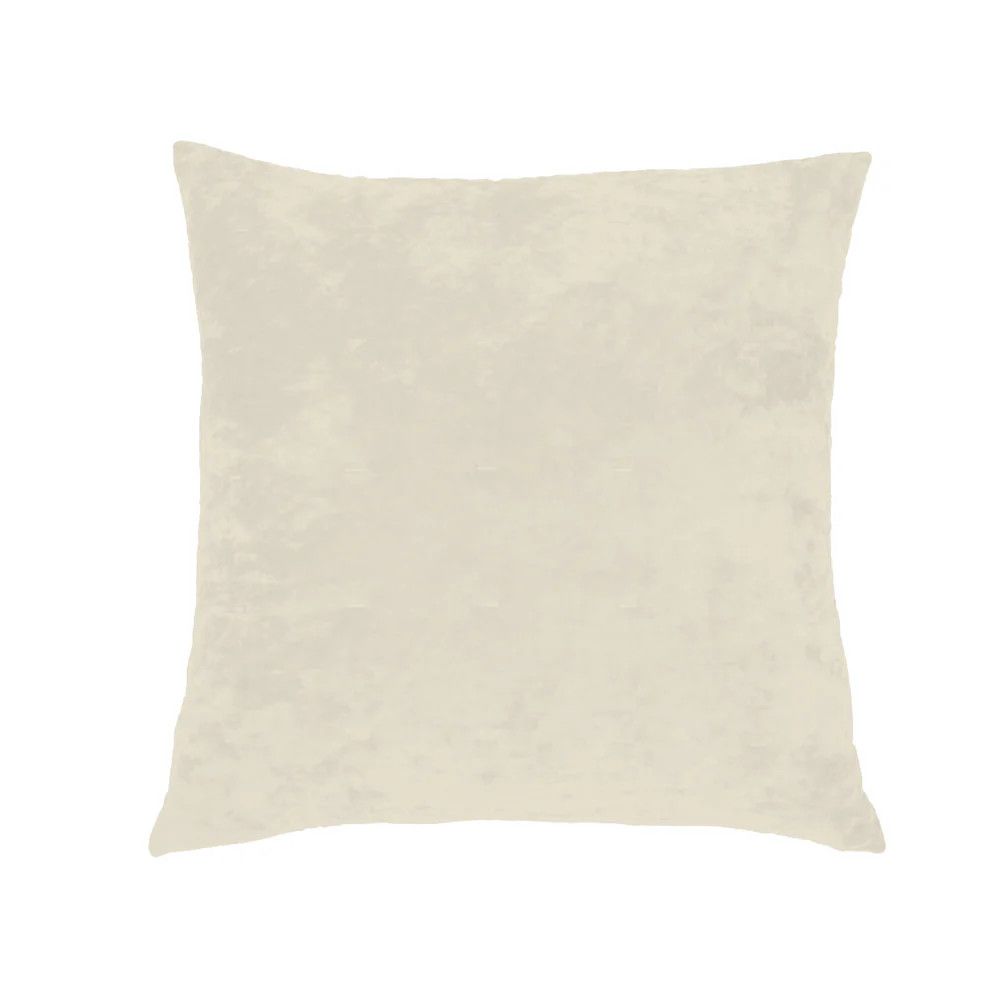 Lounge Ivory Velvet Throw Pillow