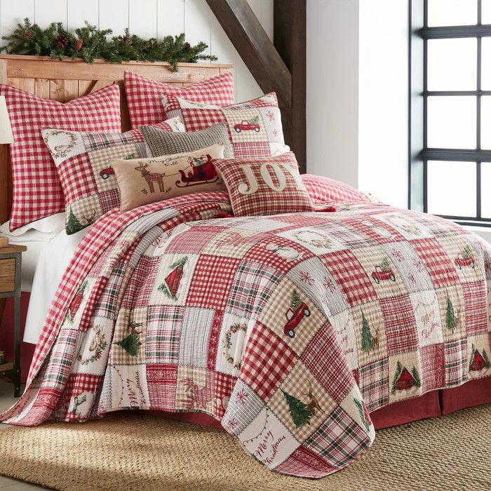 Home for Christmas Queen Quilt and Shams