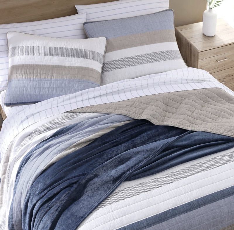 Cozy Line Taupe Quilt &amp; Shams