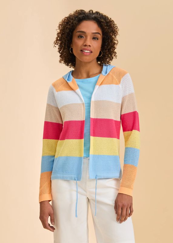 Spritz Stripe Hooded Cardigan