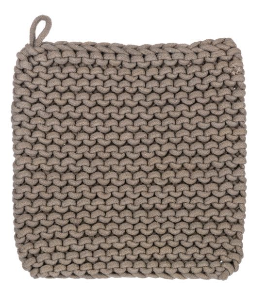 Crochet Pot Holder, Color: Dark Grey