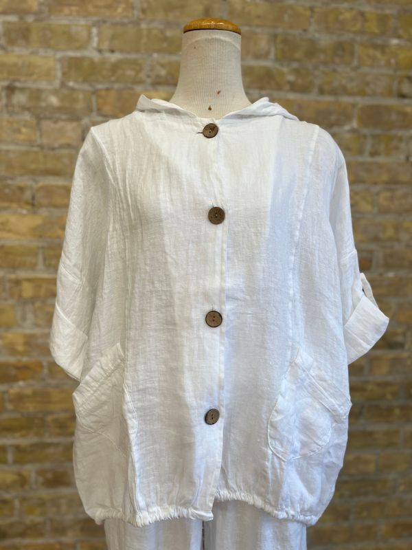 Sunlit Hoodie Top White