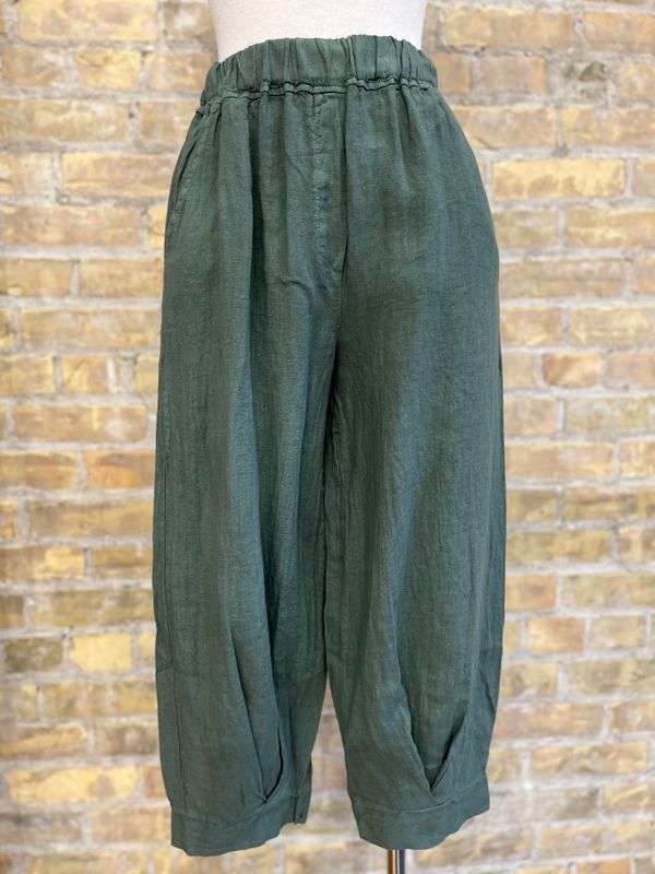 Elettra's Linen Pants Military 