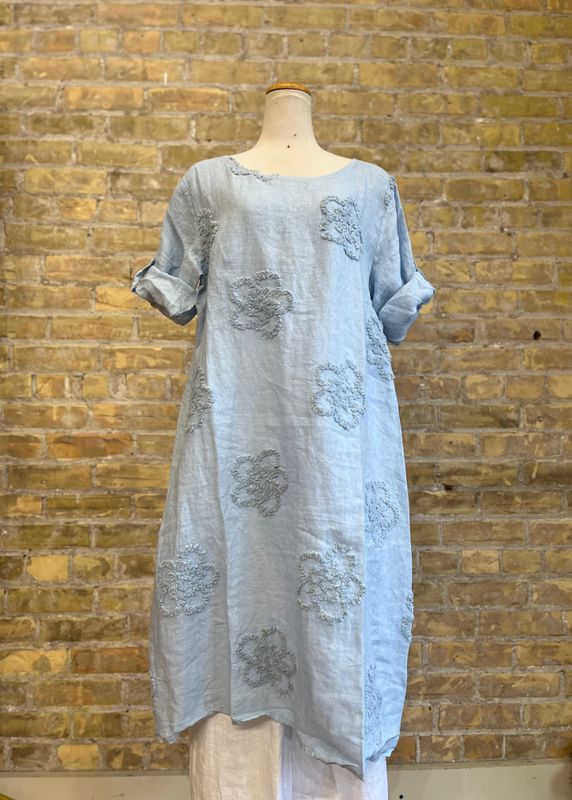 Lila's Bloom Stitch Dress Powder Blue 