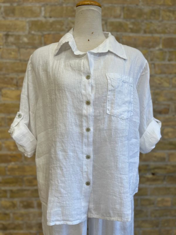Celia's Button Top White