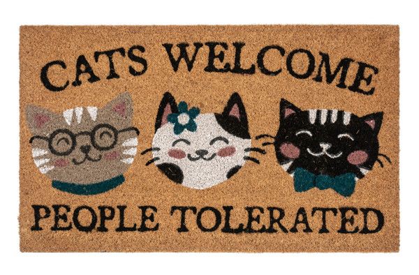 Cats Welcome People Tolerated Doormat