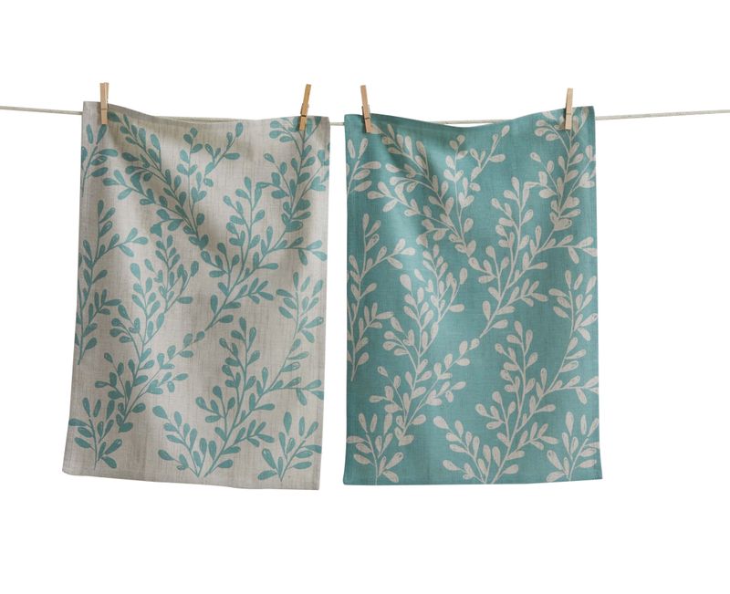 Canyon Print Leafy Vine Dish Towel Set of 2