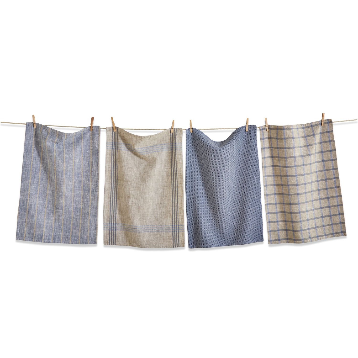 Canyon Woven Dishtowel Set of 4 Light Blue