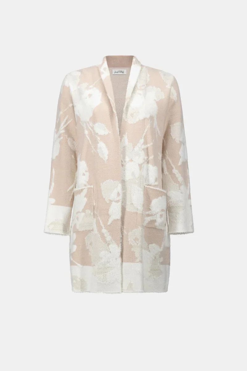 Abstract Long Cardigan Oatmeal 