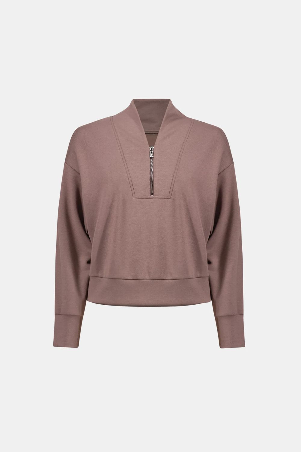 Boxy Top with Collar Mink