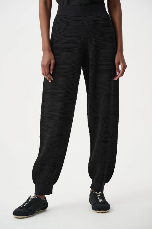Sweater Knit Pull On Jogger Pants Black 