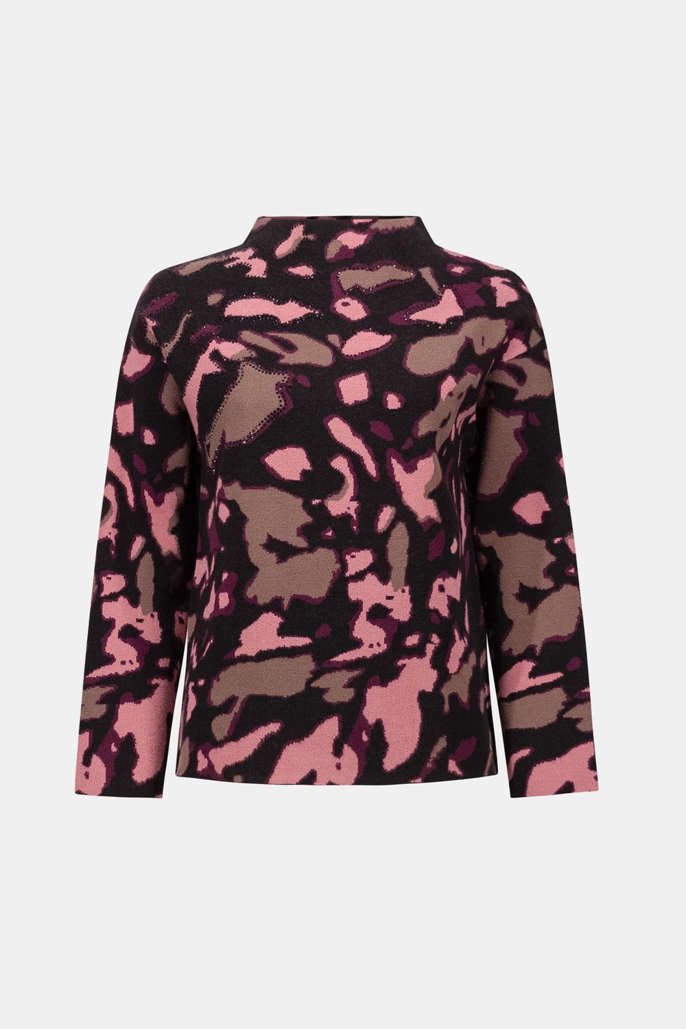 High Neck Abstract Pull Over 