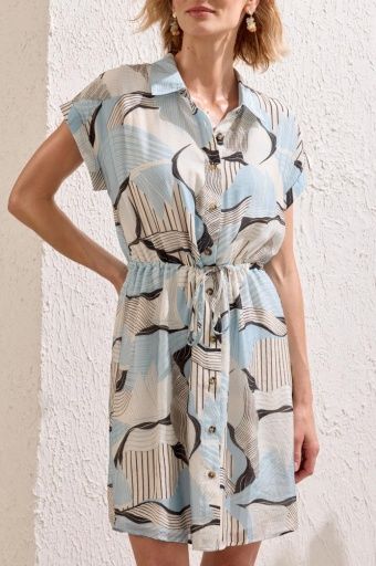 Soft Woven Dress Seaveil, Size: S