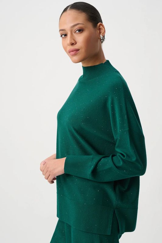 Sequin Mock Neck Sweater Ivy