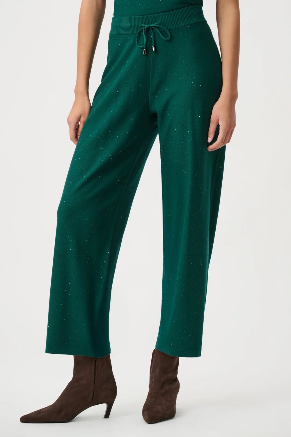 Sequin Knit Drawstring Pants Ivy