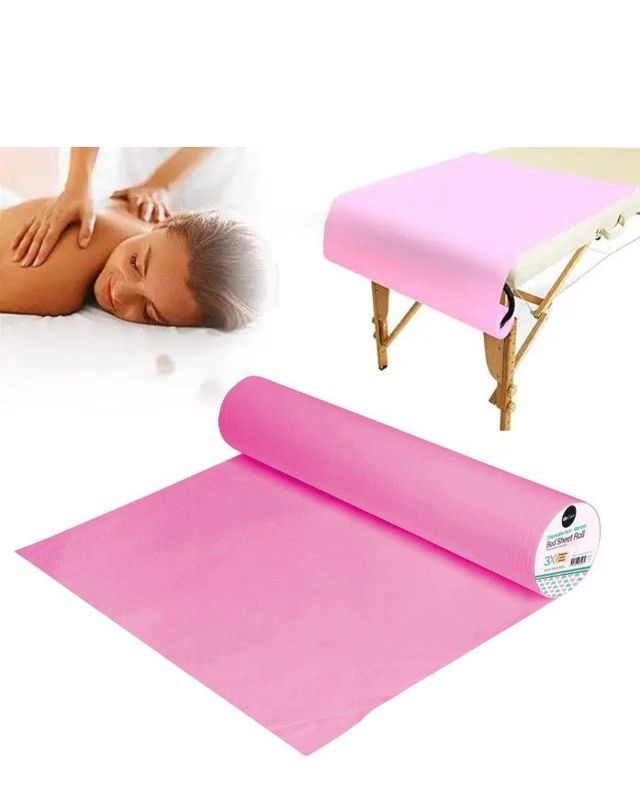 Go Care Disposable Non-Woven Bed Sheet Roll, 3X Protection Comfort, Pink , 80x180CM , 6 Pcs.