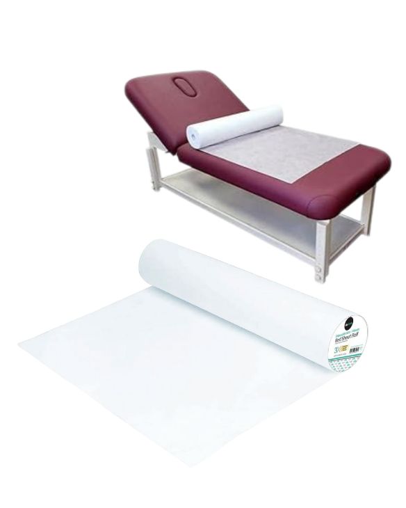 Go Care Disposable Non-Woven Bed Sheet Roll, 3X Protection Comfort, White , 80x180CM , 6 Pcs.