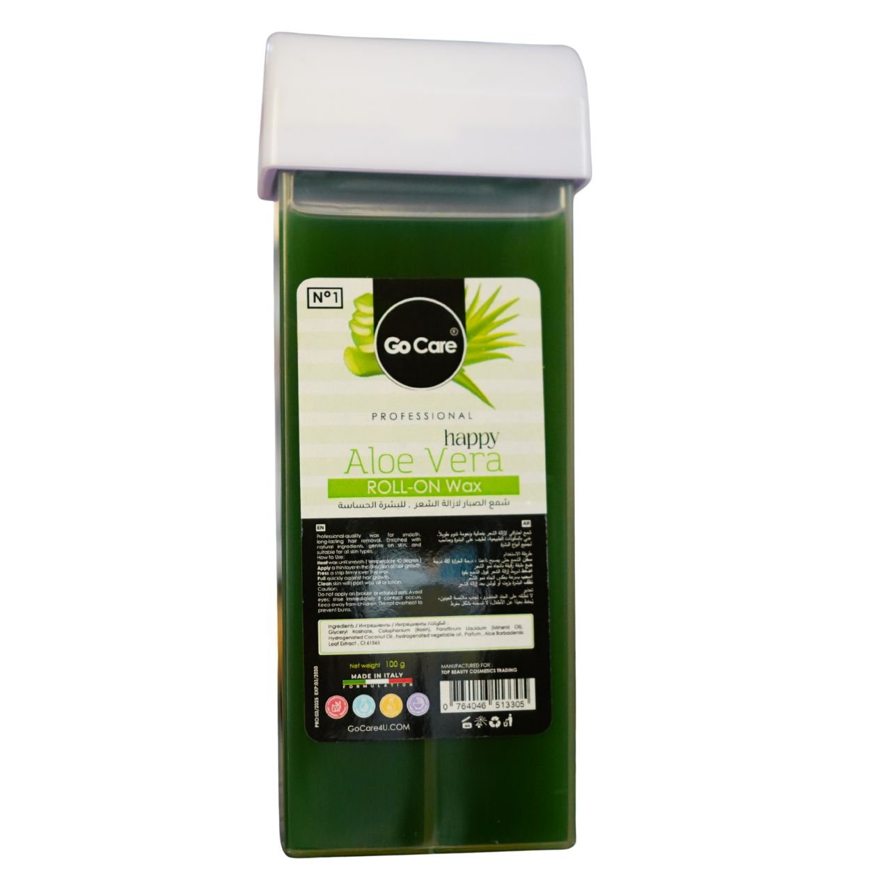 Go Care Professional Aloe Vera Roll-On Wax, 24 Pcs, For Salon.