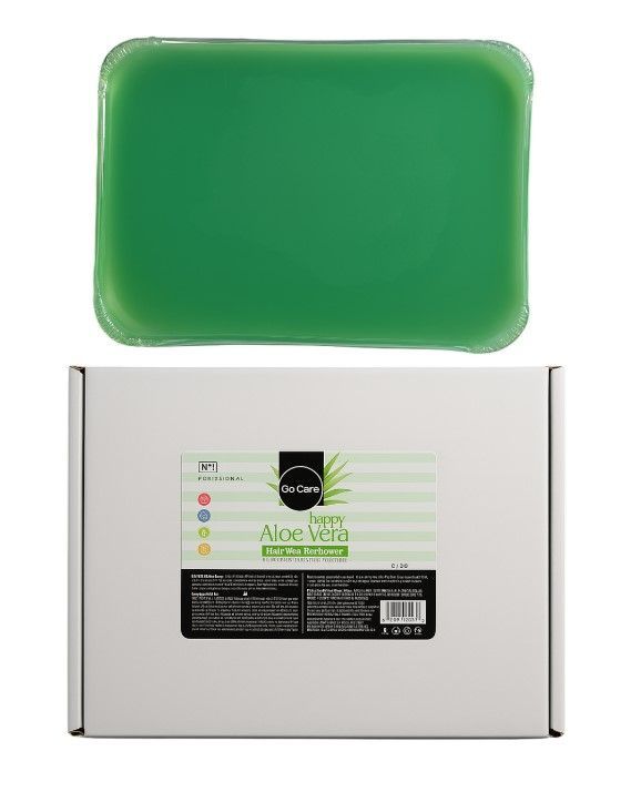 Go Care Happy Aloe Vera Hair Wax Remover Warm Tray-Hair Removal Wax,1000ml, Green .