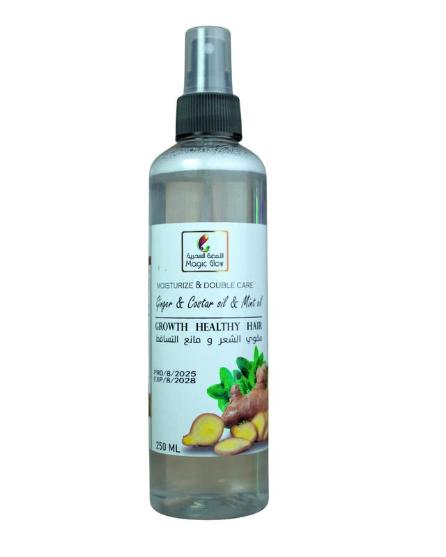 Magic Glow Hair Growth Spray with Ginger, Castor Oil and Mint, 250ml