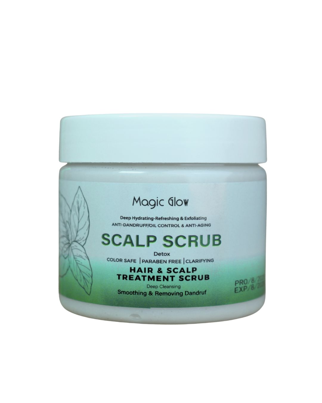 Magic Glow Scalp Scrub, Deep Hydrating Hair Treatment, Anti-Dandruff, Paraben Free