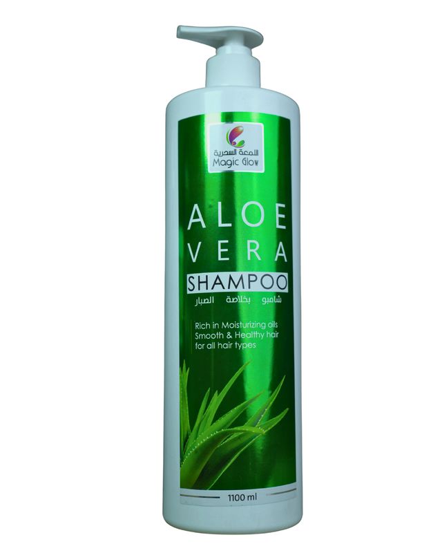 Magic Glow Aloe Vera Shampoo, Moisturizing Formula for All Hair Types, 1100ml