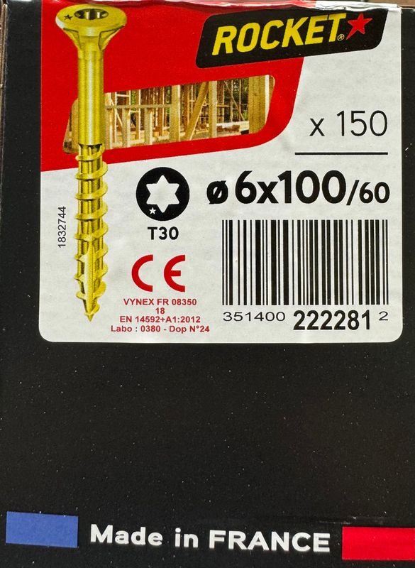 ROCKET - VBA TF - BIC - FP - 6x100/60 - Tx30 - BOITE DE 150