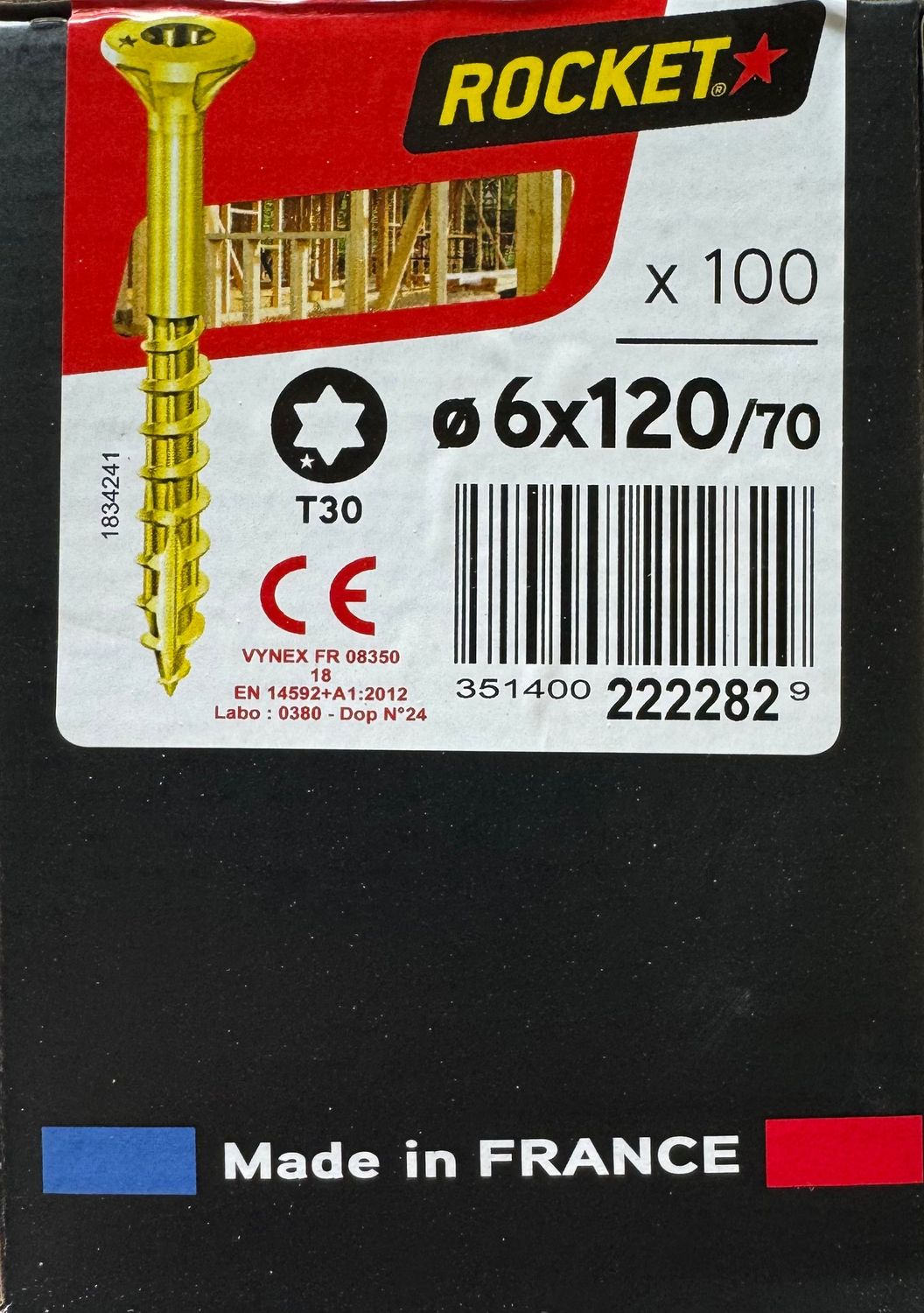 ROCKET - VBA TF - BIC - FP -  6x120/70 - Tx30 - BOITE DE 100
