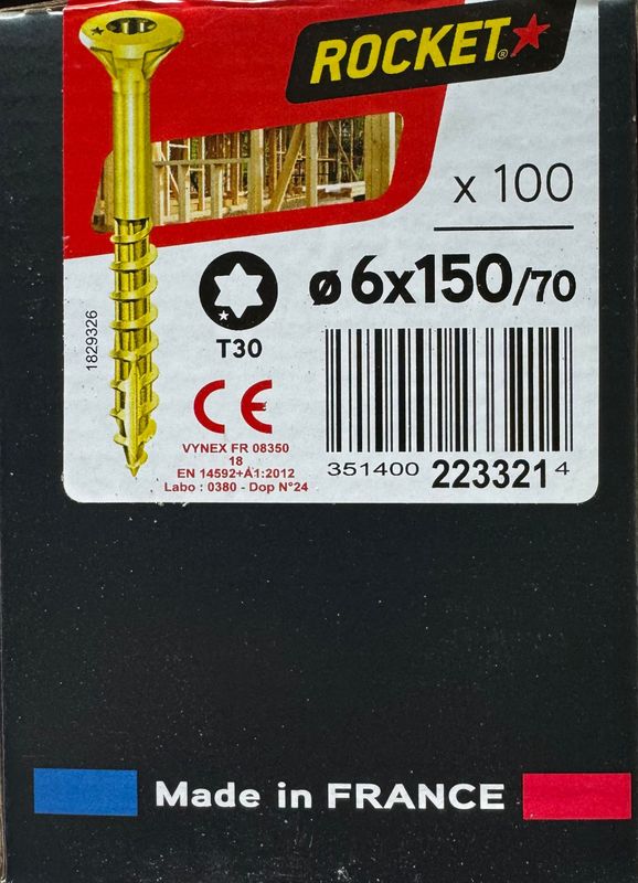 ROCKET - VBA TF-BIC- FP -  6x150/70 - Tx30 - BOITE DE 100