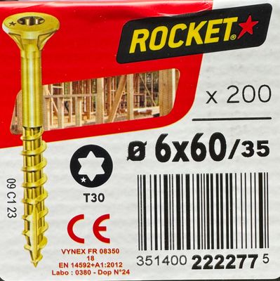 ROCKET - VBA TF - BIC - FP - 6x60/35 - Tx30 - BOITE DE 200 ROCKET - VBA TF - BIC - FP - 6x60/35 - Tx30 - BOITE DE 200