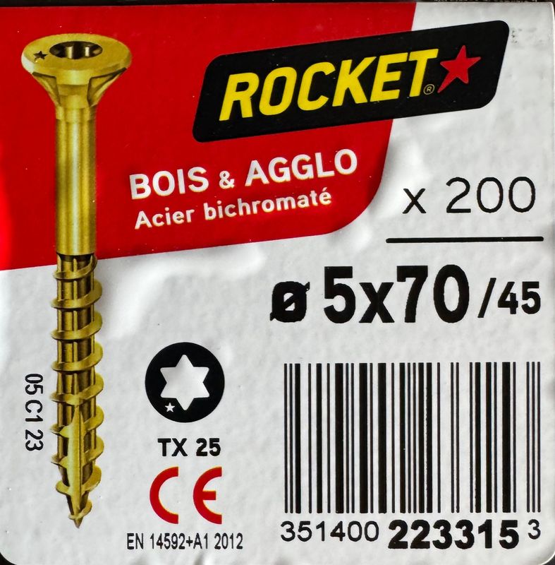 ROCKET - VBA TF - BIC - FP - 5X70/45 - Tx25 - BOITE DE 200