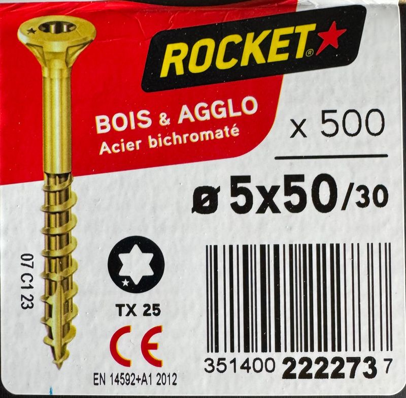 ROCKET - VBA TF - BIC - FP - 5x50/30 - Tx25 - BOITE DE 500