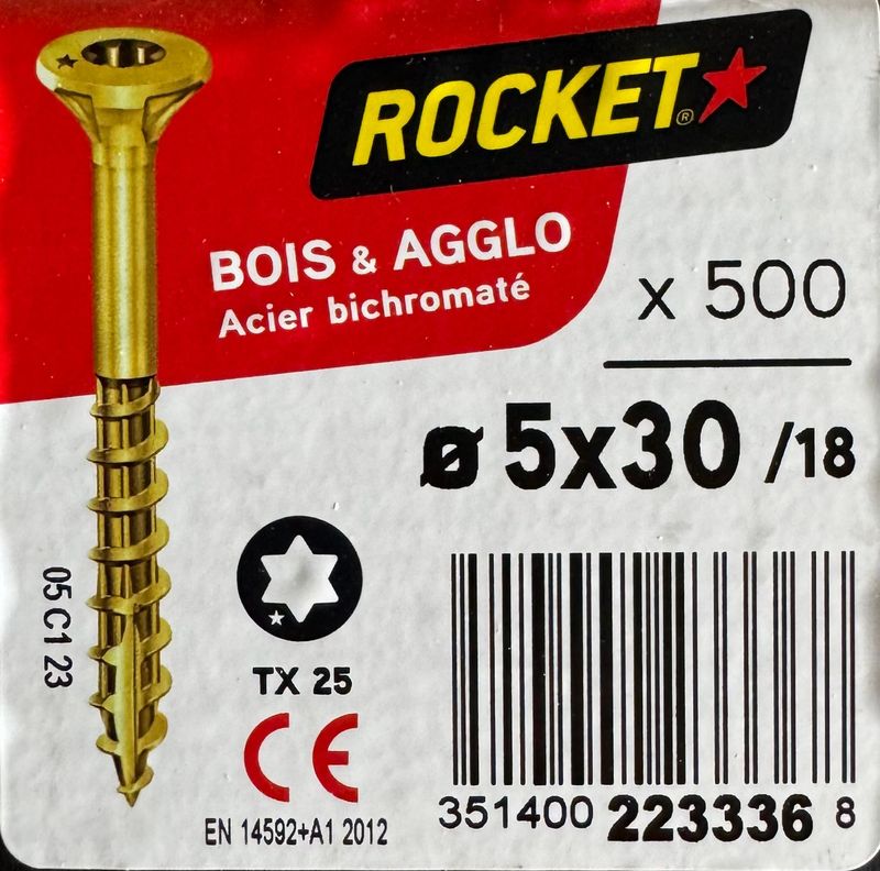 ROCKET - VBA TF - BIC - FP - 5X30/18 - Tx25 - BOITE DE 500