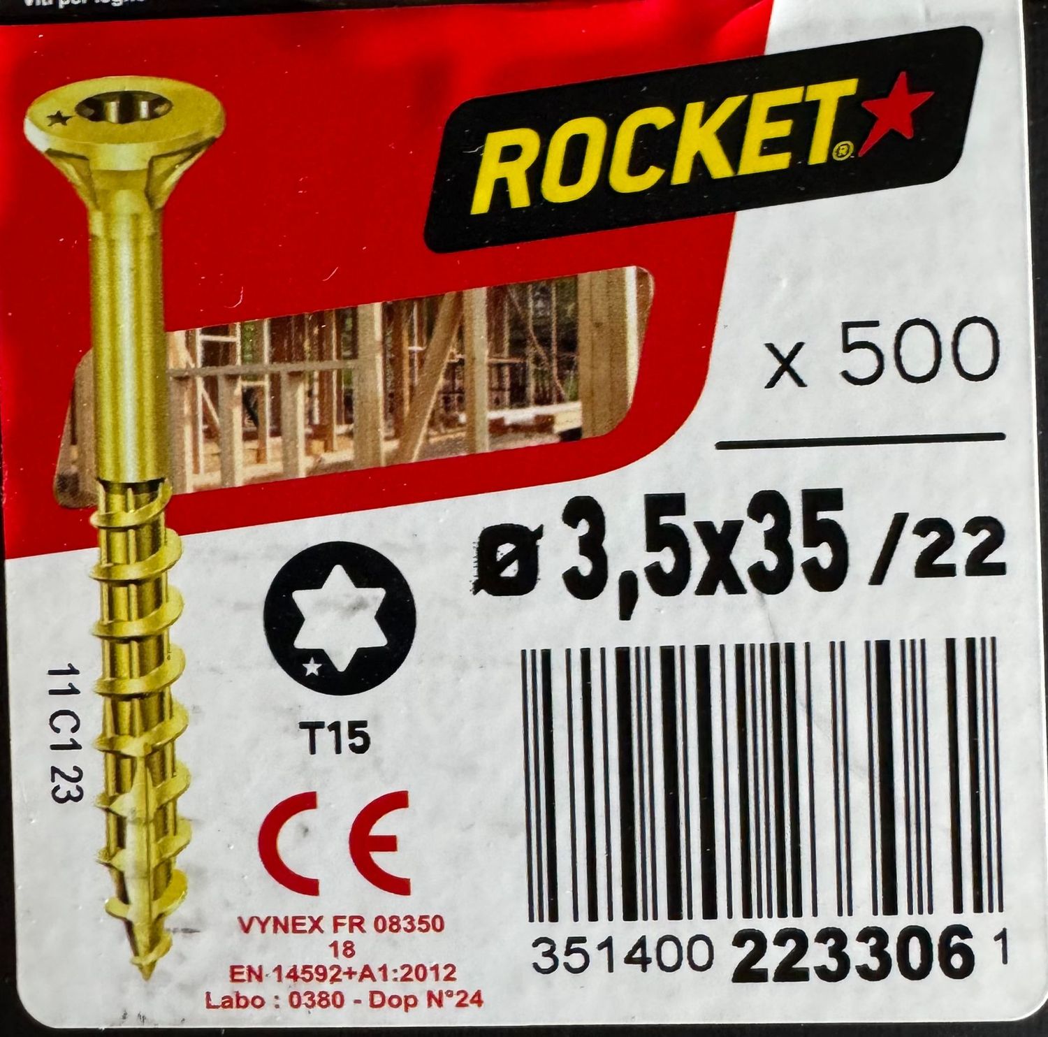 ROCKET - VBA TF - BIC - FP - 3.5X35/22 - Tx15 - BOITE DE 500