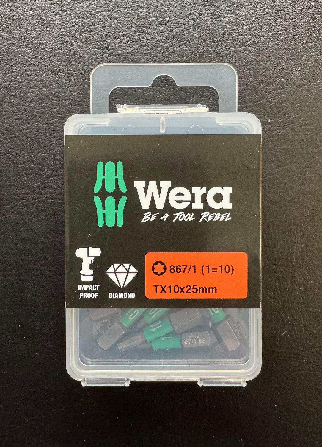 WERA - JEU D'EMBOUTS 10x TX 10x25 mm