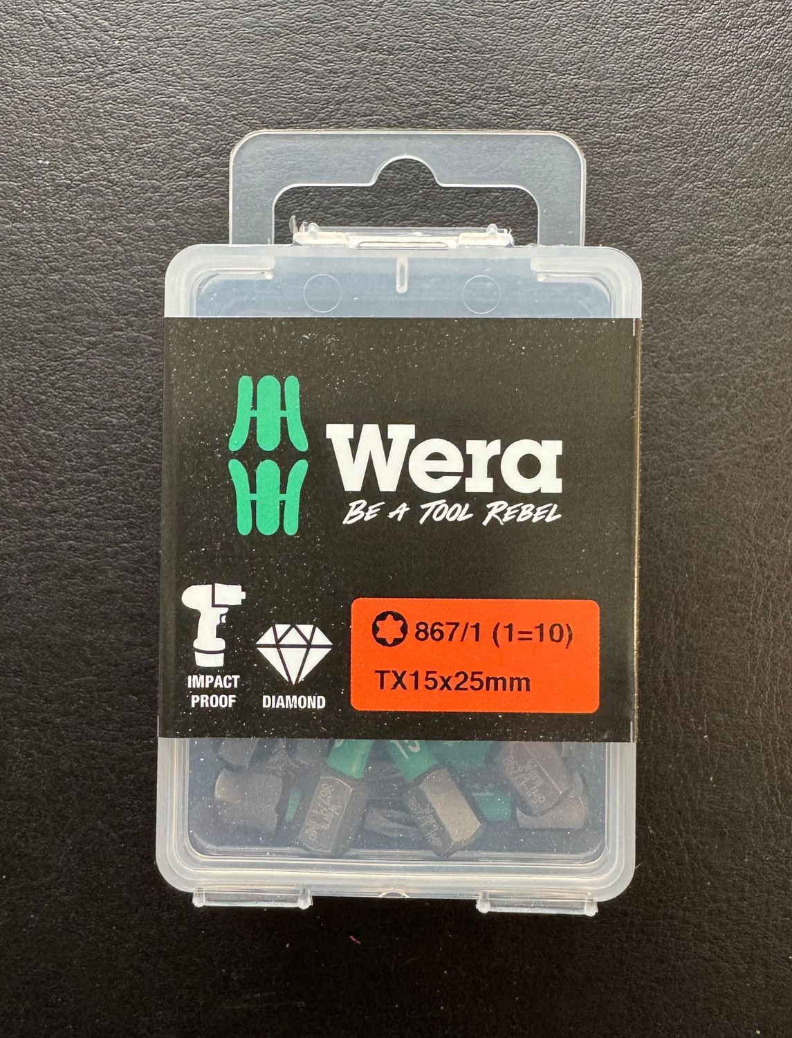 WERA - JEU D'EMBOUTS 10x TX 15x25 mm