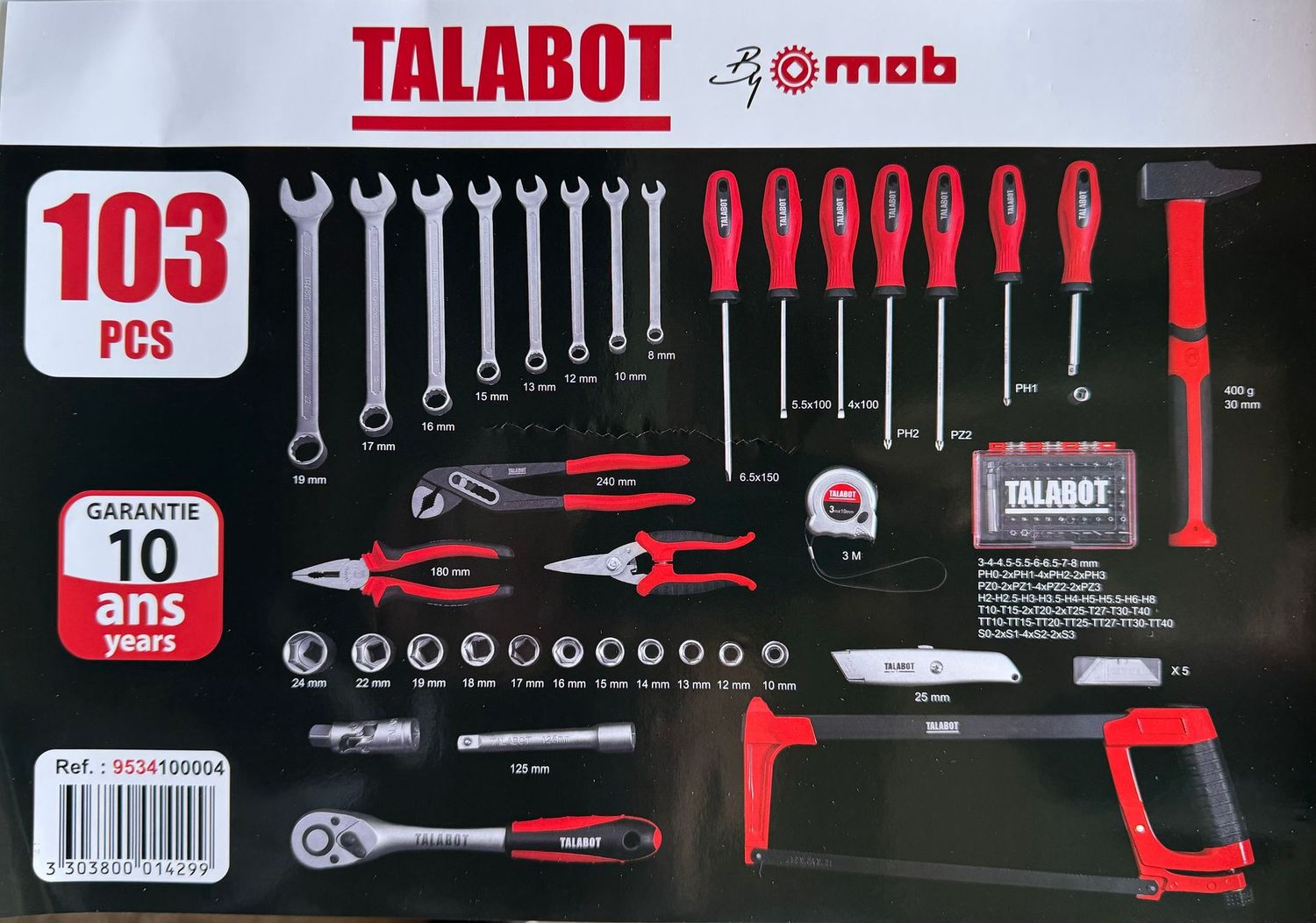 MALETTE ALU 103 OUTILS MOB TALABOT