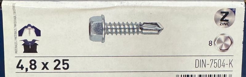 VIS AP TH ZINGUE 4.8X25 - BOITE DE 500