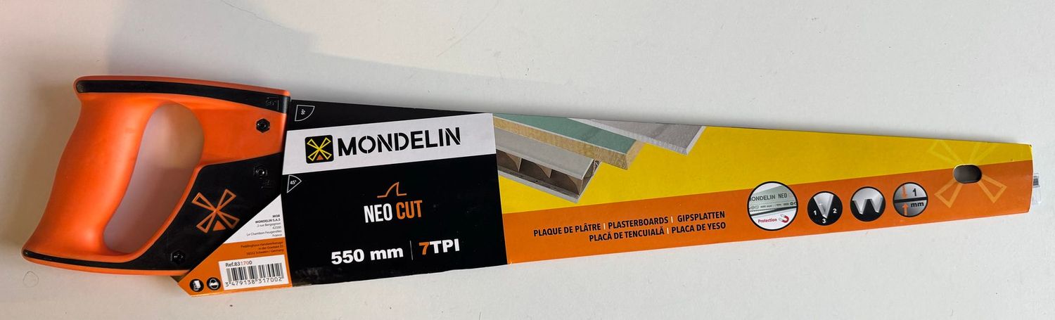 MONDELIN - SCIE A PLAQUE DE PLATRE 550MM  NEOCUT
