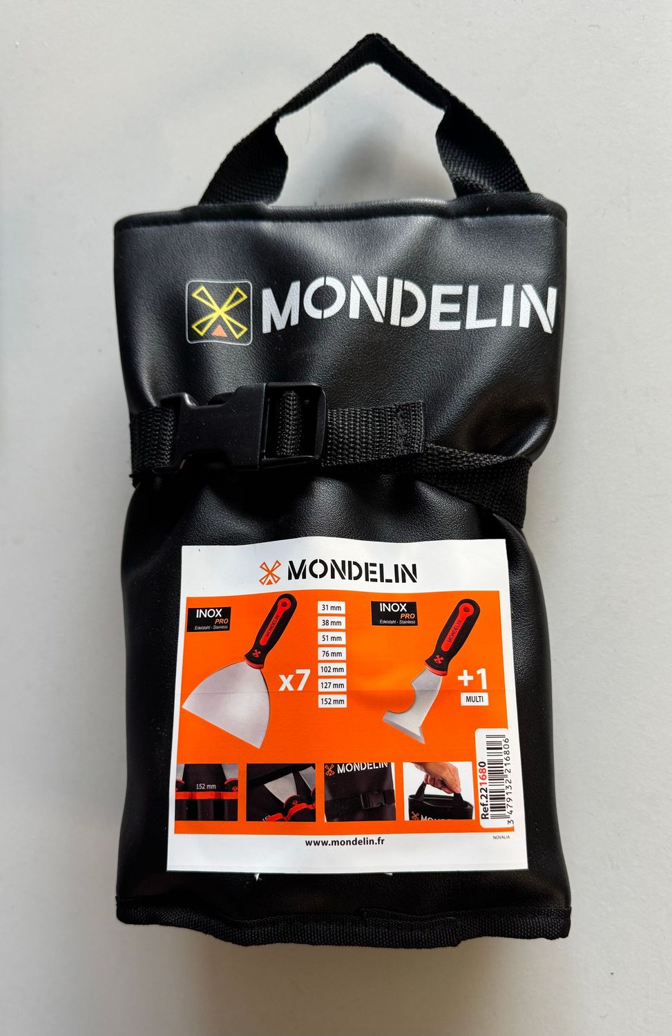 MONDELIN - SACOCHE DE 8 SPATULES INOX