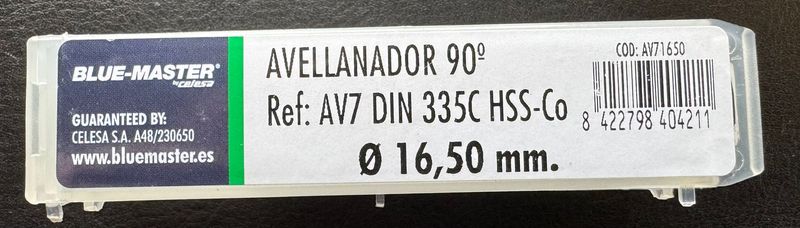 FRAISE 3 DENTS - COBALT - DIAM 16.5