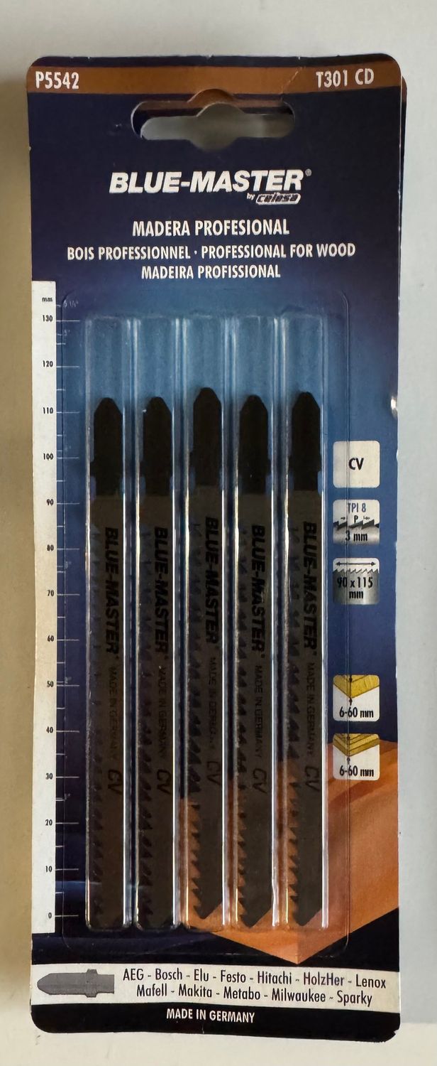 5 LAMES A BOIS DE SCIE SAUTEUSE EXTRA PRO - 90X115